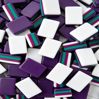 Tuiles de Mahjong Américaines Rectangulaires en Acrylique 4 Couches, 160 Pièces, Violet Améthyste, Luxe Personnalisé, Prix Usine