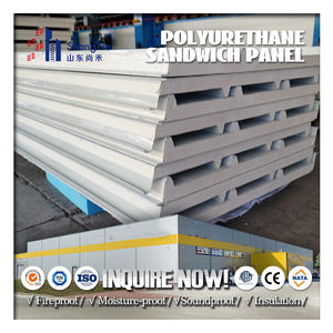 Toit <span class=keywords><strong>en</strong></span> polyuréthane isolé <span class=keywords><strong>en</strong></span> acier inoxydable de haute qualité Panneau sandwich <span class=keywords><strong>en</strong></span> polyuréthane mural de 50mm - Product Image 1