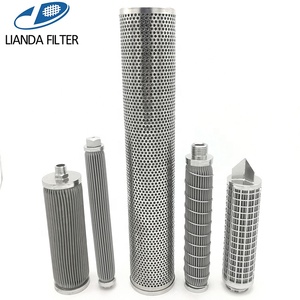 Ss316L Pleated Water Filter Cartridge 10 Inch 10 20 50 80 Micron Cylindrical Filter Element For Sale