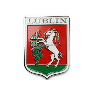 Imán de nevera de metal esmaltado personalizado al por mayor de fábrica SEDEX, recuerdos de viaje en 3D, imán de metal de Lublin, <span class=keywords><strong>Polonia</strong></span>, pegatinas de regalo de recuerdo - Product Image 1