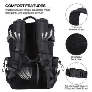 Mochila Táctica Molle de Viaje con Compartimento para Zapatos, Mochila de Entrenamiento 3 en 1 con Corte Láser Molle para Viajes, Senderismo y Actividades al Aire Libre - Product Image 4
