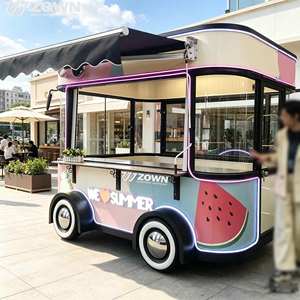 Vente flash : chariot de nourriture mobile électrique, camion de restauration commerciale pour la vente de glaces, hamburgers et fast-food en rue - Product Image 1