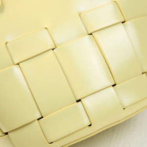 Borsa a secchiello intrecciata a tinta unita alla moda da donna, borsa a tracolla singola - Product Image 6