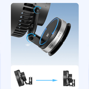 Ventilatore da auto con ventosa super potente e testa regolabile a 360°, ricaricabile da 3000mAh, pieghevole, piccolo ventilatore da tavolo con ventosa - Product Image 3