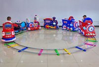 Parc d'attractions plaza centre commercial enfants dirigeable manèges batterie électrique voie ferroviaire train pour enfants en vente