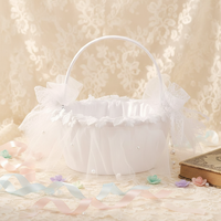 Vente en gros de panier de rangement nordique cercle de fleurs pour mariage européen fille plastique PP durable et écologique arc élégant romantique