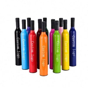 Parapluie pliable 3 volets avec logo, pour bouteille de vin, promotionnel, publicitaire, cadeau d'entreprise, impression personnalisée, idéal pour les voyages - Product Image 1