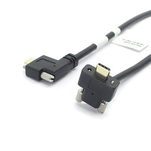 Curva lateral personalizada de fábrica de China, con un tornillo a un enchufe de curva lateral de dos tornillos, cable de panel de dispositivo digital fijo - Product Image 4