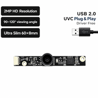 Módulo de Cámara USB Ultra Delgado de 2MP con Sensor OV2643, Micrófono Integrado, UVC Plug and Play para POS, Cajero Automático, Escáner de Código de Barras