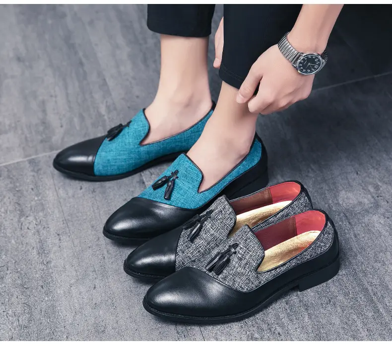 Fashion High Increase Low Heel Businessman Work Leather Classic Design Formal Men's Dress Shoes