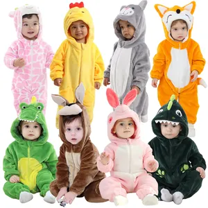 Nouveau Design Animal Onesie Enfants Combinaisons Infantile Fille Hiver Animal Vêtements Garçon Cosplay Costumes