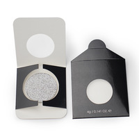 Enveloppe cosmétique noir pour fard à paupières 36/26/23mm, carré, Palette de fards à paupières, couleur noire, vente en gros