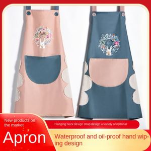 Delantal Impermeable de PVC con Diseño de Dibujos Animados, Impresión Personalizada para Uso en Cocina para Mujeres, Lote Pequeño, Logotipo en la Cintura, Manos Secables - Product Image 3