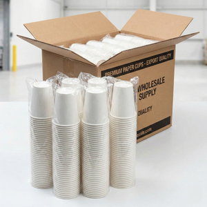 Vasos de Papel Desechables de Pared Simple para Bebidas Calientes y Frías, Recubiertos con PE de Grado Alimenticio, para Café, Té, para Cafeterías y Restaurantes - Product Image 3