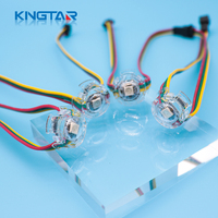 Modules d'éclairage LED à pixels RGB étanches KINGTAR 20 mm 12 V DC5 V pour éclairage décoratif des parcs à thème, matériaux de construction en PC