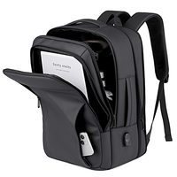 Sac à dos professionnel extensible personnalisable pour ordinateur portable 16 pouces, grande capacité 35L avec port USB pour hommes, vente en gros