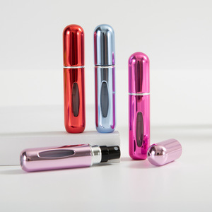 5ml Aluminum Perfume Refill Bottle <b>Small</b> Window Bottom Direct Fill Self-pumping Press Spray Travel Cosmetic <b>Container</b> - Product Image 4