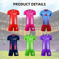 Seragam Jersey Sepak Bola Kustom Berkualitas Tinggi untuk Tim Profesional, Pakaian Klub Sepak Bola, Model Baru, Bernapas, Cepat Kering