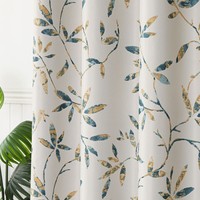 Pour Amazon Cross-Border Temu Xiyin se spécialise dans les rideaux finis de conception de vigne colorée Style pastoral pour salon chambre