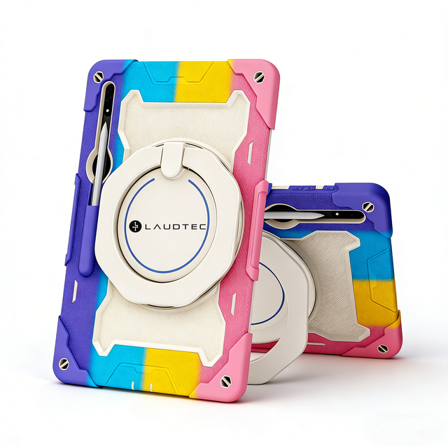 Kids Tablet Case for for Tab S8 Ultra / OPPO Pad Rotating Stand Wrist Strap Cover Non-Toxic Lightweight Multi Colors