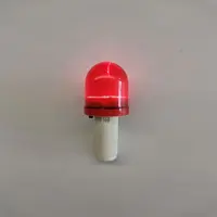 Spia rossa lampeggiante alimentata a batteria con cono di traffico