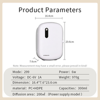 Diffuseur d'huiles essentielles sans eau à deux fluides, électrique, en plastique, mural, contrôlé par application, 300 ml, garantie 1 an, fonctionnement silencieux