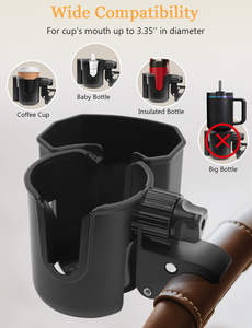 2025 nuevo cochecito Universal para cochecito de bebé, portavasos para cochecito de bebé, organizador de botellas, portavasos giratorio 360 - Product Image 4