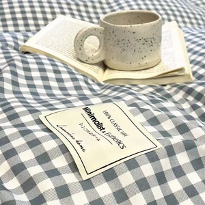 Juego de Ropa de <span class=keywords><strong>Cama</strong></span> de Algodón de Lujo para Hotel y Hogar, Diseño a Cuadros, Sábanas Disponibles en Cualquier Tamaño - Product Image 4