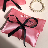 Promotion pas cher satin de soie enveloppe sac pour cosmétiques maquillage tissu lisse satin de soie enveloppe logo personnalisé imprimé sac