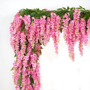 Flores Artificiales de Glicinia Liangzhou, Ramo de Seda para Decoración de Techos en Bodas, Decoración Interior para Hogar, Hotel y Restaurante - Product Image 4