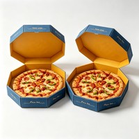 Boîte à pizza hexagonale personnalisée en gros, emballage unique en carton ondulé pour la promotion de la marque