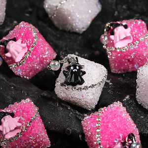 Halloween DIY Jewelry Accessories Irregular Diamond <b>Colored</b> Acrylic <b>Beads</b> Rhinestones Custom Logo 7g Loose <b>Beads</b> for Wholesale - Product Image 1