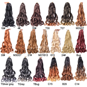 150g Glänzende Seidenwellen-Glatte Locken Französische Lockige Häkelzöpfe Welliges Pony Lockiges Twist <span class=keywords><strong>Ruwa</strong></span> Synthetisches Lockiges Flechthaar - Product Image 4
