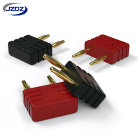 JZDZ Prise de raccordement plaquée or 2 mm, type banane, pas de 10 mm pour PCB J.20026