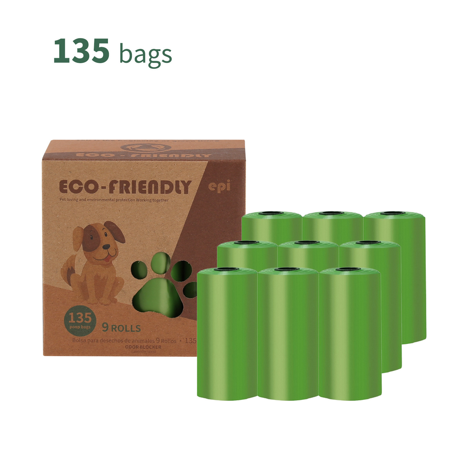 9 rouleaux (ruban uni vert écologique 1,5 cm, parfumé)