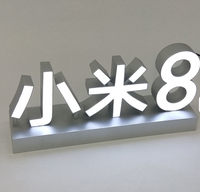 Enseigne lumineuse LED 3D personnalisée sur pied pour bureau, en acrylique, publicitaire, multicolore, blanc neutre, installation facile, pour bureau