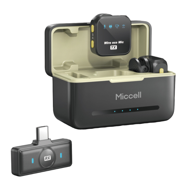 Miccell OEM Wireless Microphone with DSP Noise Reduction Type c Port for Vloggers, Streamers, and Content Creators