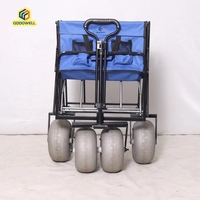 Faltbarer Camping wagen Auto Outdoor Camping wagen 3 in 1 Edelstahl wagen mit Ballon rädern