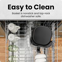 ANBOLIFE OEM Cesta para Freidora de Aire de 7L, No Tóxica, Libre de PFAS, Apta para Lavavajillas, Comidas Rápidas y Sencillas, 12 Programas Preestablecidos, Ideal para Espacios Pequeños