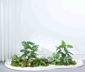 ตกแต่งภูมิทัศน์ด้วยต้นไม้สีเขียว ดอกไม้ประดิษฐ์ ใบไม้สีเขียว ชุดตกแต่งเวที ตกแต่งหน้าต่าง ดอกไม้ หญ้า - Product Image 6