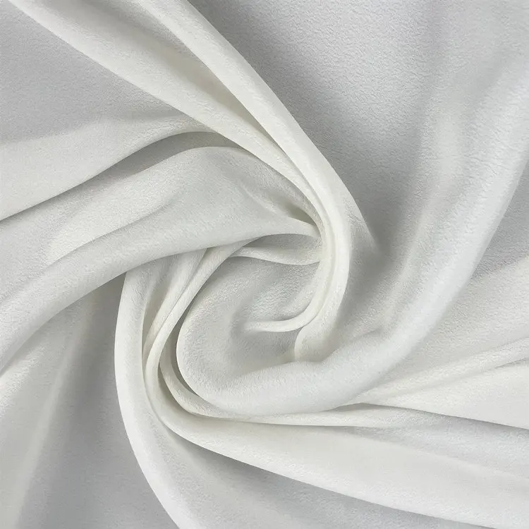 silk viscose crepe de chine 16mm viscose crepe for dress 30%silk 70%viscose crepe silk fabric