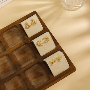 Pendientes <span class=keywords><strong>de</strong></span> Botón Chapados en Oro <span class=keywords><strong>con</strong></span> Diamantes <span class=keywords><strong>de</strong></span> Imitación <span class=keywords><strong>de</strong></span> Colores, Diseño Delicado Inspirado en Estrellas, Luna y Planetas, para Uso Diario Informal, para Mujeres Jóvenes - Product Image 3