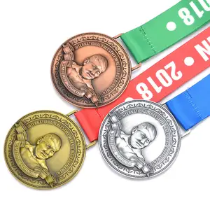 Kan De Fabrieksprijs Op Maat Maken 3d Reliëf Medaille Antieke Afwerking Bronzen Metalen Medaille