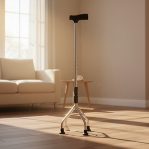 Vente directe usine – <span class=keywords><strong>Canne</strong></span> de marche légère en acier inoxydable, poignée ergonomique en T, réglable en hauteur, pliable, capacité de charge 250 lb - Product Image 5