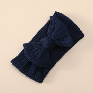 Diademas anchas de nailon sólido con lazo, turbantes coloridos de punto trenzado, accesorios para el cabello para bebés y niñas, ideales para el Día de la Madre y Pascua - Product Image 5