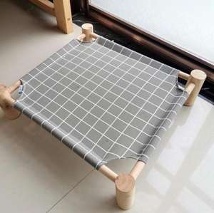 Großhandel Holz Pet Camp Bett Liege Pet Rest Bett für Katzen Hängematte Fenster Sommer kleine Hunde Bett abnehmbare Matte wasch bar - Product Image 4