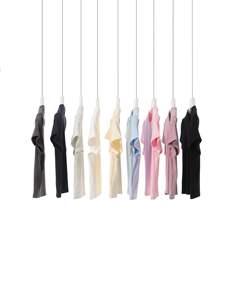 T-shirt court tendance Y2K pour femme, essentiel, mignon, doux, coupe ajustée, manches courtes, col rond - Product Image 3