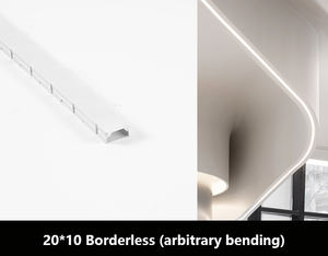 Nouvelle conception 40*20mm LED lampe de ligne en forme d'arc en aluminium avec couvercle en PC à rainure de quille en dentelle incurvée dissimulée - Product Image 6