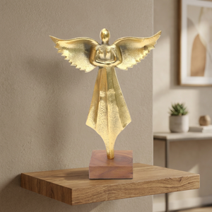 Jaffs Exports Aluminum High Quality Golden Angel Figurine Sculpture Handmade Eco-Friendly Modern Religious Art <b>Decor</b> for - Product Image 3