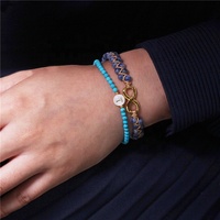 Lettres Initiales Personnalisées A à Z Charme Coquillage Blanc Pierre Naturelle Turquoise Perles Dainty Bracelet Femmes Bijoux Dropshipping